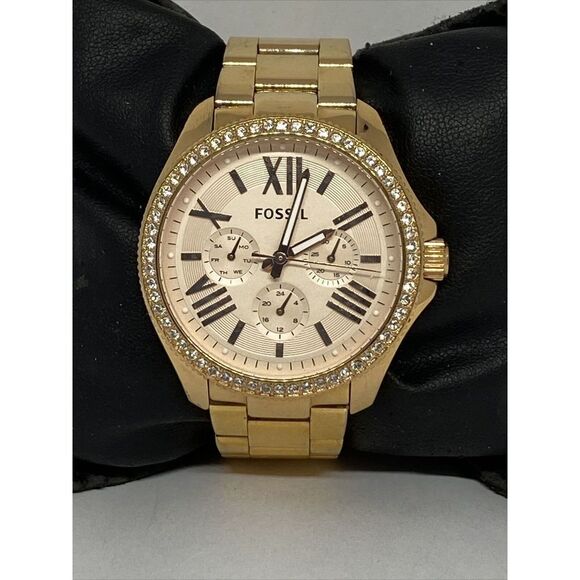 Fossil Cecile AM4483 Women's Gold Stainless Steel Analog Dial Quartz Watch BP681 - Picture 1 of 12